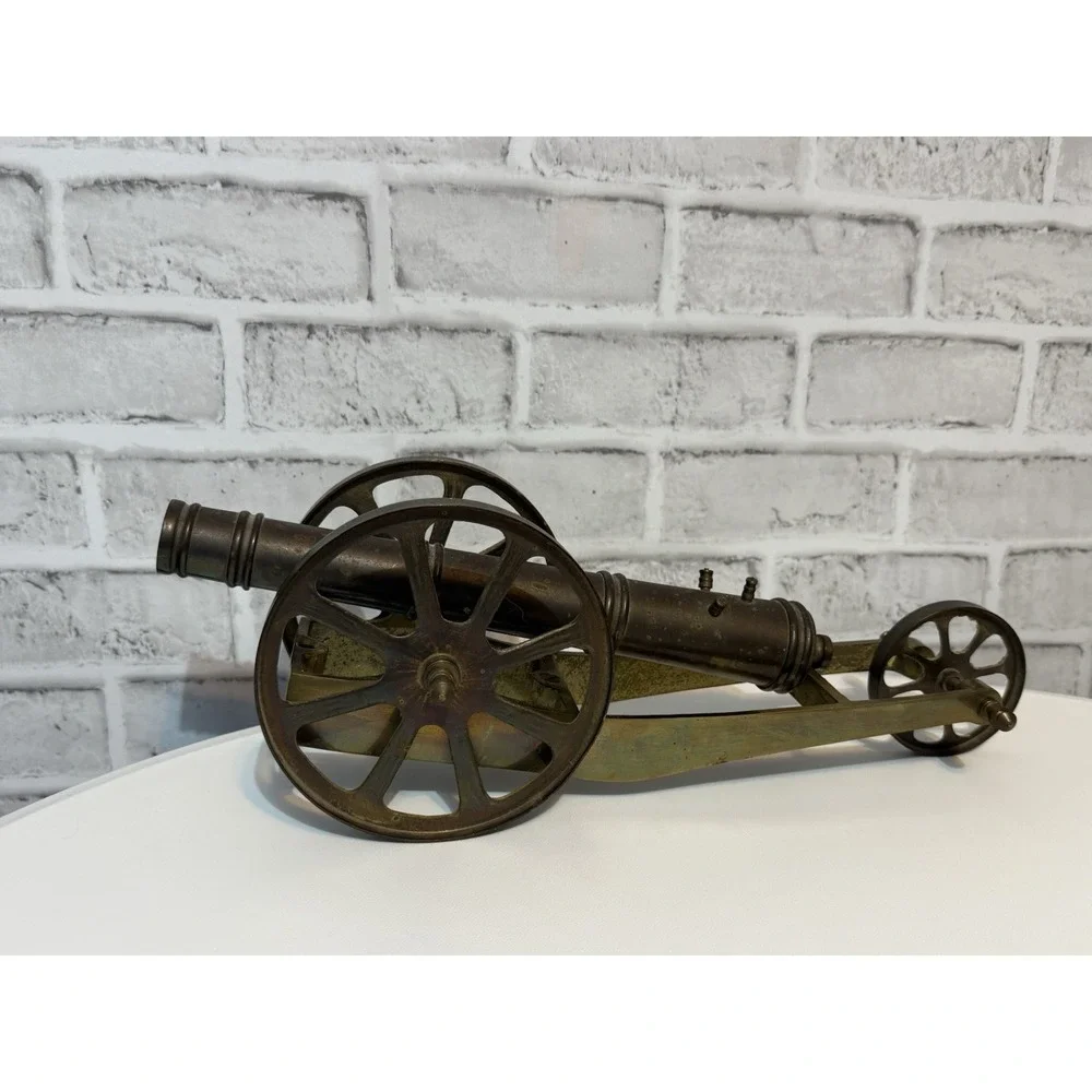Vintage Solid Brass Miniature Cannon Model 15
